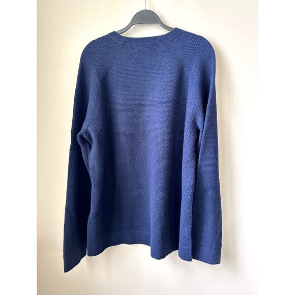 $345 Theory Mens 100% Cashmere Sweater Sz XXL Blue Long Sleeves Round Neck NEW - Picture 5 of 7